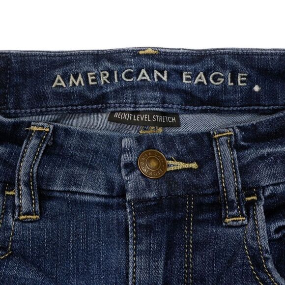 American Eagle Jeans Womens 0 Curvy Super Hi Rise Jegging Distressed 23 x 27.5 - Picture 3 of 11